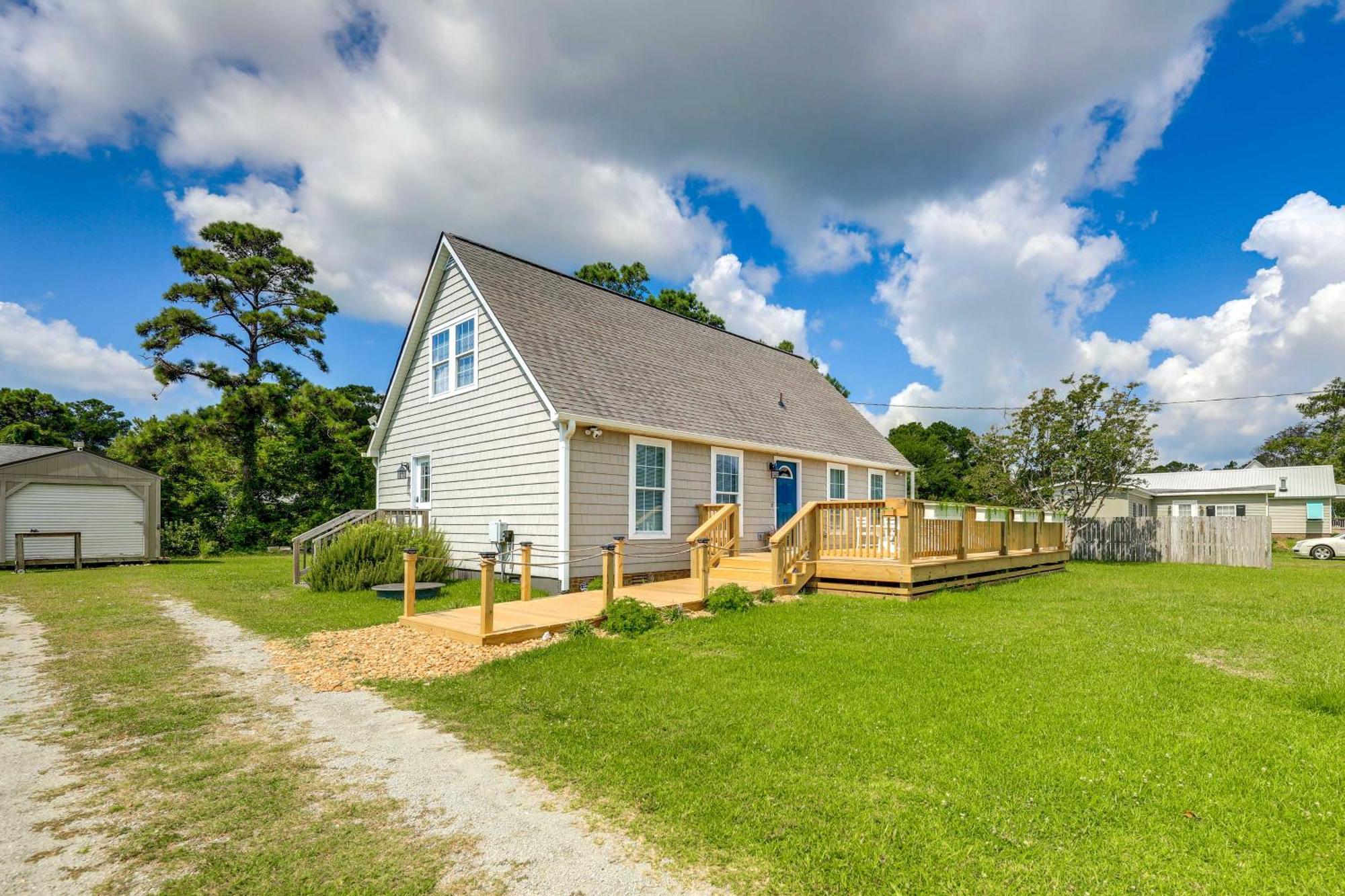 The Willowberry House With Deck And Grill! Harkers Island Экстерьер фото